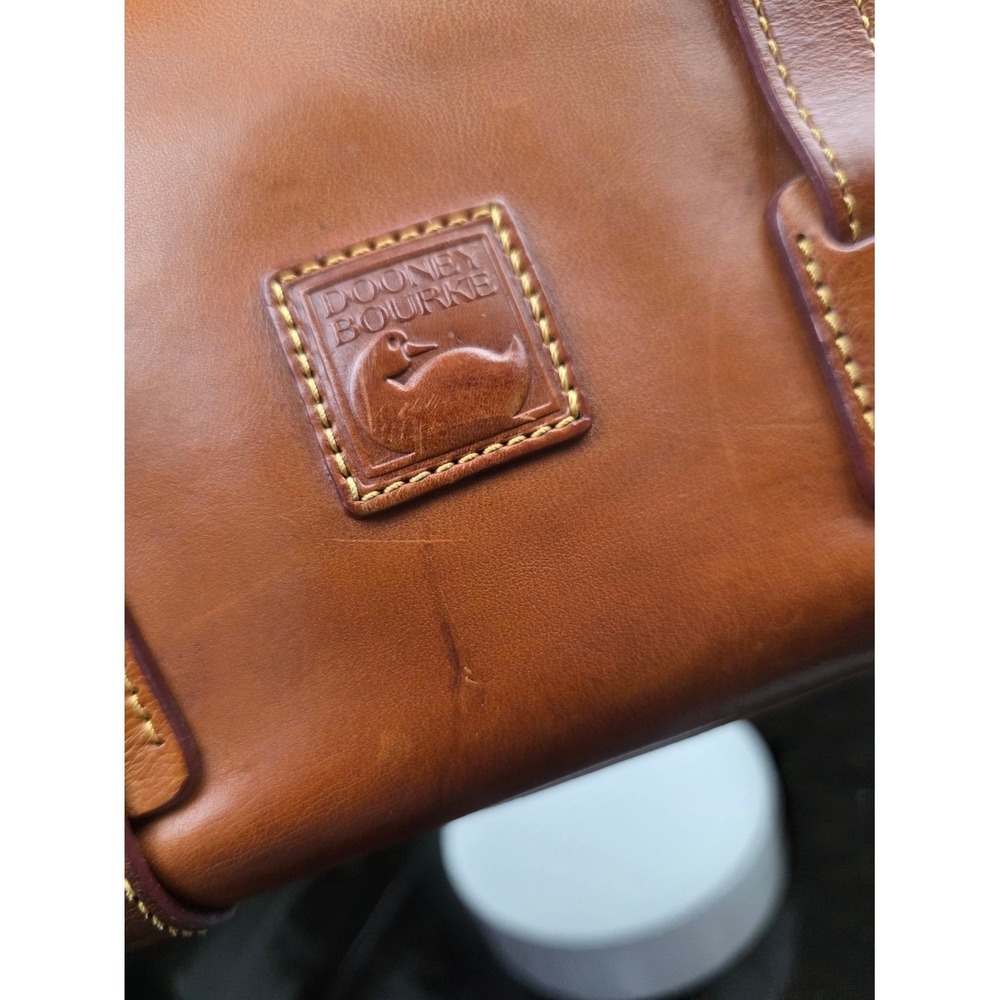 Dooney & Bourke Mitchell Satchel Tan Florentine Leather Doctor Bag Large - Picture 7 of 16